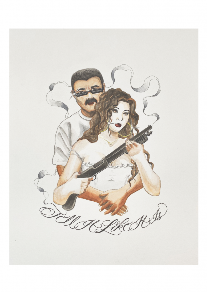 Watercolor painting by Kane Navasard